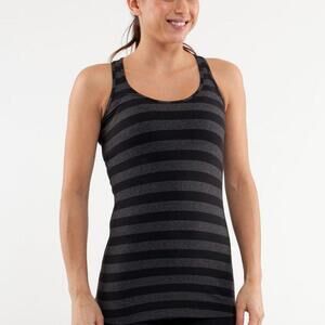 Lululemon Cool Racerback Black Micro Macro Stripe